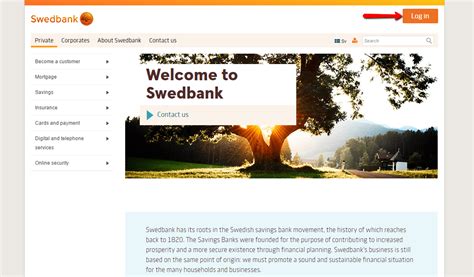 swedbank log in.